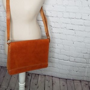 VINTAGE Leather shoulder bag from Greece